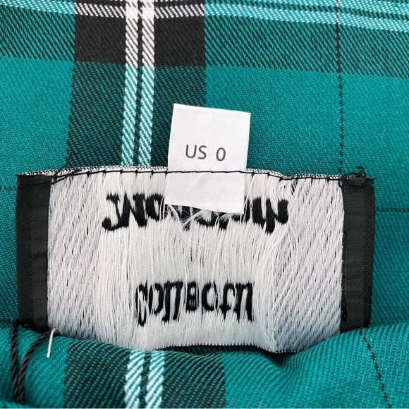 SOLD Collectif x Modcloth Giacinta Green Plaid Wide Leg Trousers High Rise - Picture 10 of 10